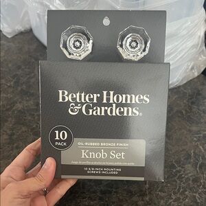 Better Homes And Gardens Oil-Rubbed Bronze Knob Set with Clear Accents